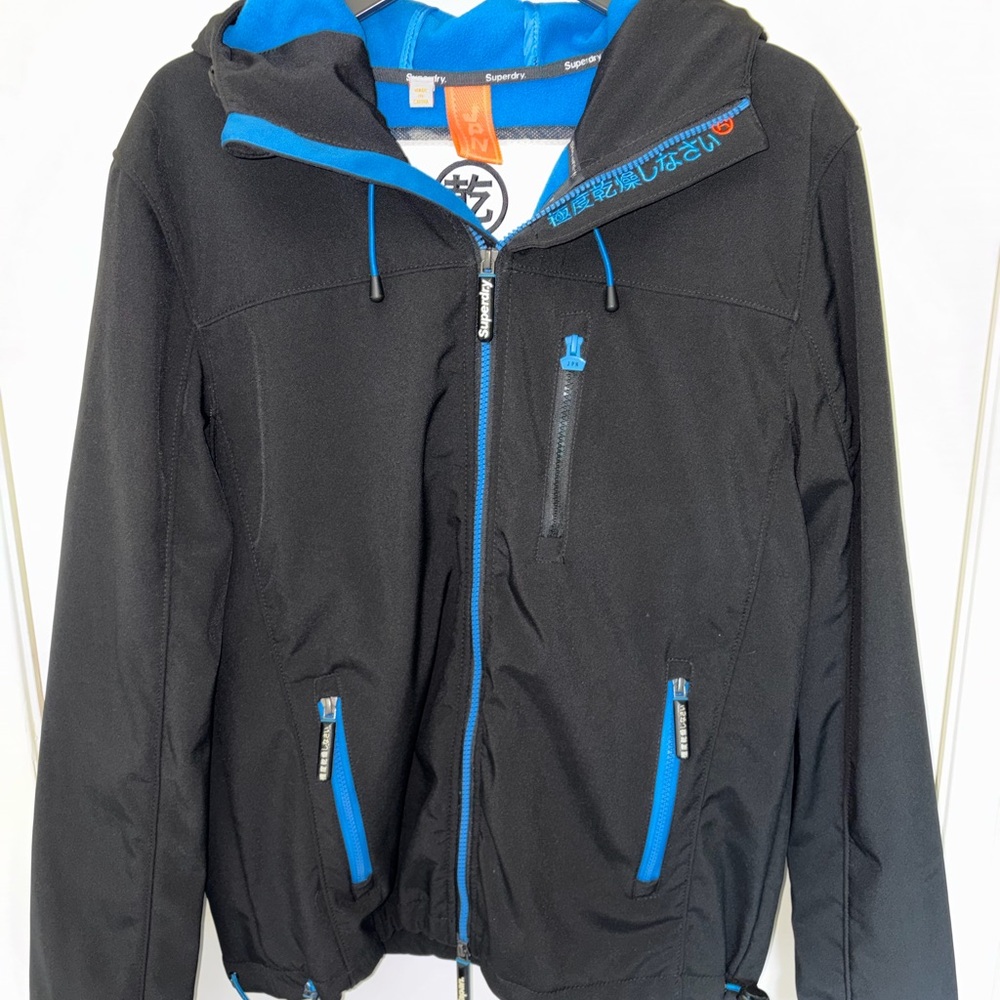 Superdry Black and Blue Windtrekker Performance Jacket